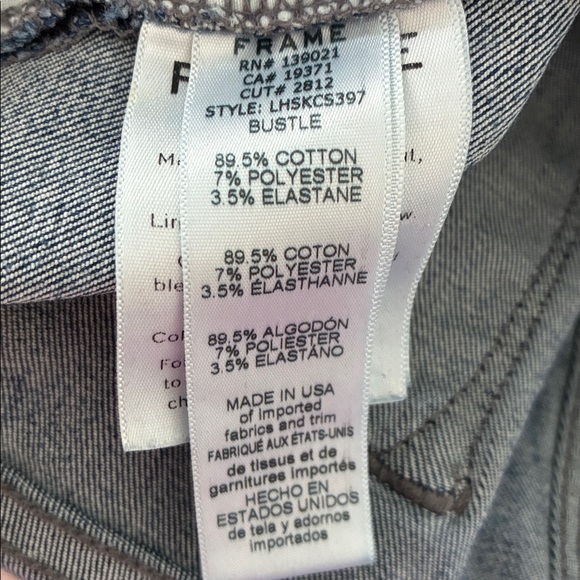 Frame Size 28 Le High Skinny Curved Hem Slit Jeans - Bustle - Picture 6 of 8